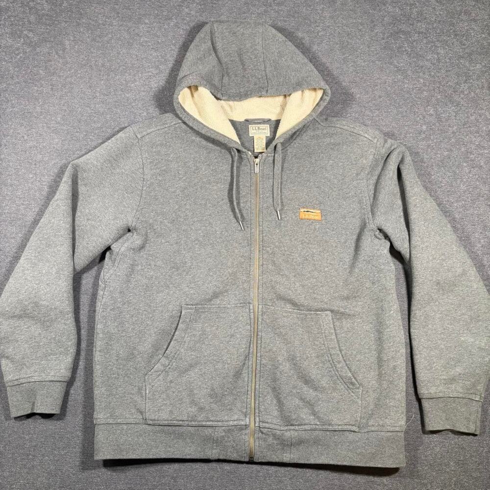 Ll bean terry towel heavyweight zip